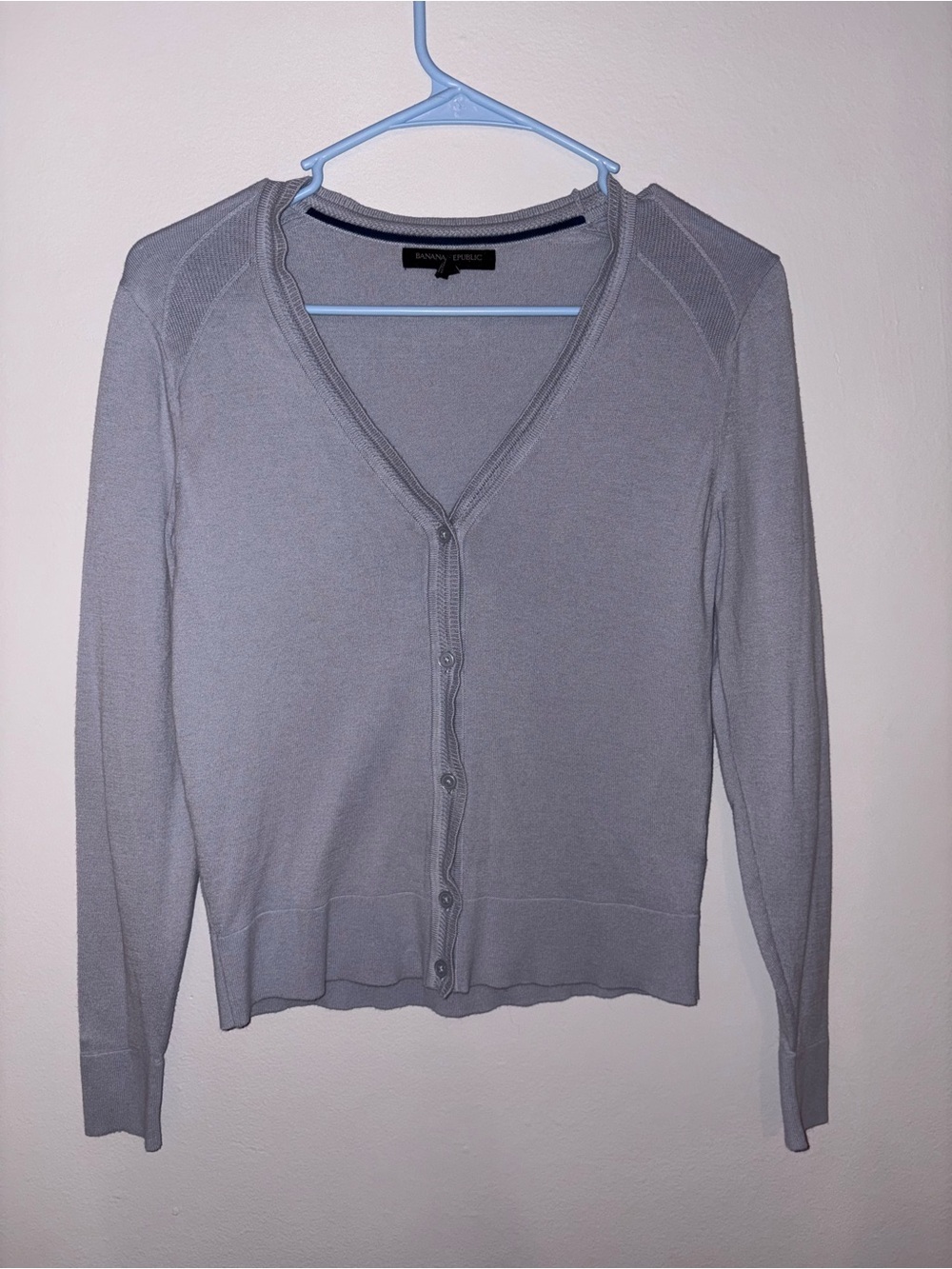 Banana Republic Lightweight V-Neck Cardigan - Light Blue